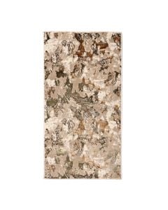 Derben rug, polypropylene, cream/beige/gold, 80x150 cm