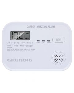 Carbon monoxide detector, LCD screen, 85 dB, 3xAA, -10 C° to +45 C°, 0 to 93%, 10.7x7.7x3.6 cm