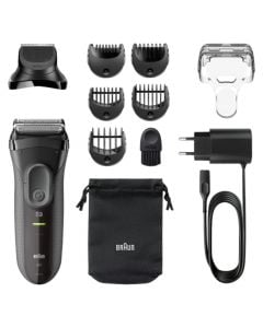 Braun 3000BT Series 3 Electric shaver - black/grey