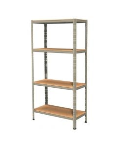 Metal, wood / metal shelf with interlocking assembly - L90xP40xH180 4 levels Load capacity per level 200 kg - evenly distributed load