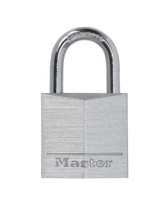 Masterlock padlock, Security level 4, 30mm aluminium padlock- 18mm hardened steel shackle, 5mm ø - 4 pins- double locking, Indoor