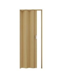 Folding door, PVC, with aluminum lock, 83x214 cm, brown color