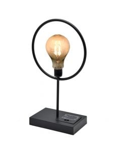 Table lamp, E27, 1x60W, solar panel, metal