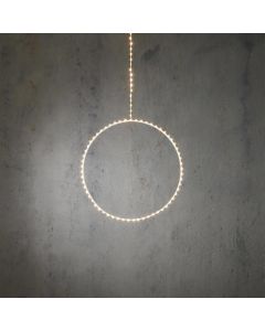 Circle classic white, 105 led, with timer, H100xD30 cm, outdoor use.