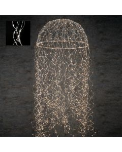 Chandelier jellyfish, silver classic white, 720 led, L150xD45 cm, outdoor use.