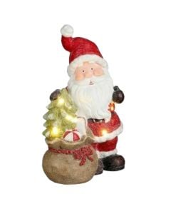 X-mas decoration, Santa, red, led, battery operated, L28xW20xH43.5 cm, indoor use.