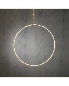 Circle classic white, 145 led, with timer, H120xD50 cm, outdoor use.