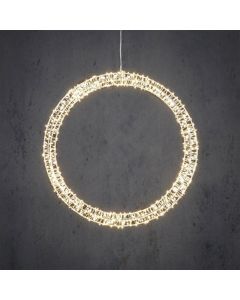 Circle classic white, 800 led, with timer,D36 cm, outdoor use.