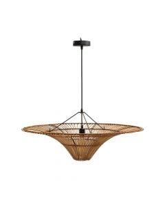 Pendant Lamp, D50 x H48 cm, Metal+Bamboo