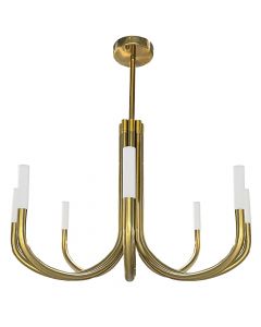 Pendant light, LED, G4 , gold, 8 LED, D.85cm, H.55m