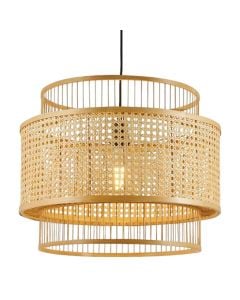 Pendant light, E27, straw material, 50x40cm