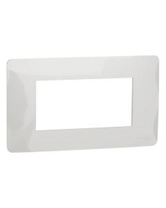 4M cover frame Schneider, white, plastic