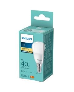 LED bulb, Philips, 4.9W/40W, E14, 470lm, 2700K