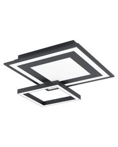 Ceiling light, LED, RGB, 45x45cm, metal/plastic, black, APP control/remote control