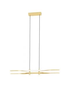 Hanging lamp, LED, 2500lm, 3000K, aluminum/plastic, 76cm, gold