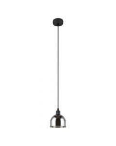 Hanging lamp Trio, black metal and glass 12x150 cm, weight 0.4kg, 10W, E14