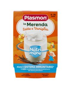 Children's mashed, with milk and vanilla, Plasmon, 2x120 gr