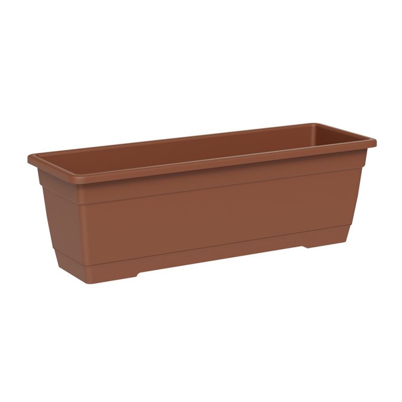 Flower pot, Birka, rectangular, plastic, terracotta, 40x17xH