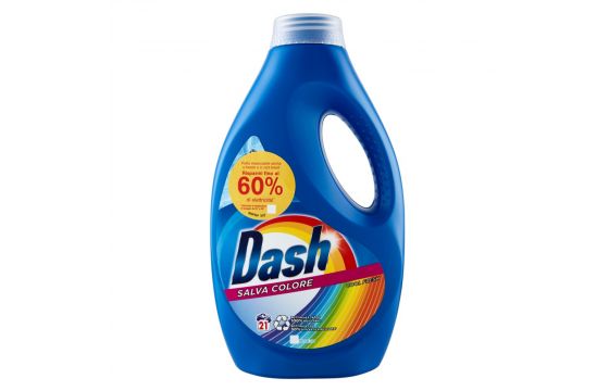 Dash Power - Liquide pour Machine à Laver Vêtements Colorés 21 Lavages  1050ml