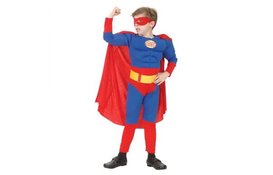 Halloween costume for men, Hero , M blue-red | Megatek